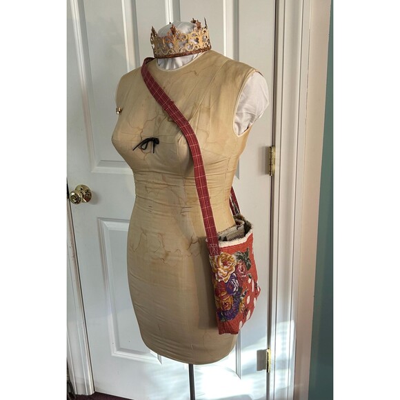 One of a Kind Hand Made Hand Stitched Embroidered Cross Body Bag Purse - Picture 4 of 4